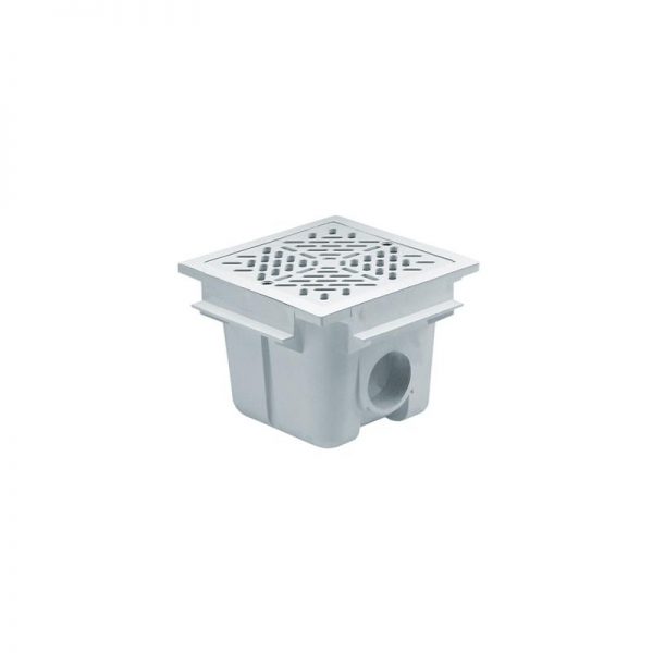 Ralo com grelha ABS quadrada 210 mm x 210 mm